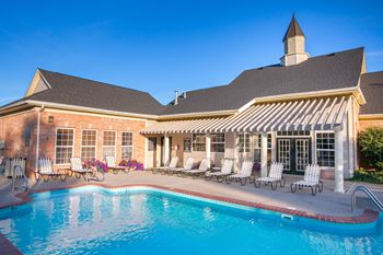 Blue cool swimming pool